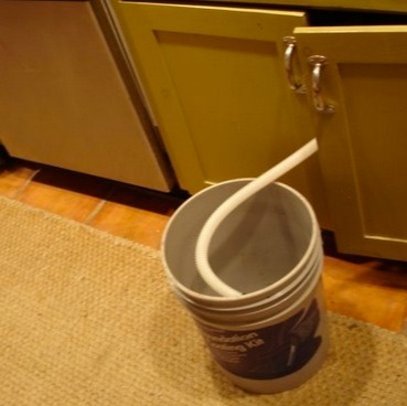 drain hose to bucket